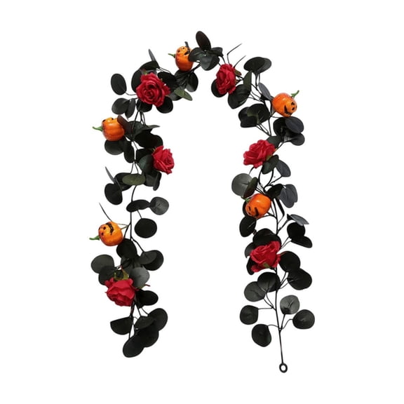 Deeceymbur Artificial Rose Leaf Swag Polyester Fabric Multi Holiday Party Arrangement