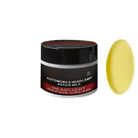 Deeceymbur Automotive Headlight Lens Restorer - 120ML Repair & Polish Kit with Sponge, Milk-Based Formula for Car Headlights