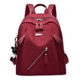 thumbnail image 1 of Deeceymbur Backpack Women Fashion Trend Street Polyester Cloth Bag Schoolbag Travel Daypack Water Repellent Multiple Compartments Black Khaki Red, 1 of 6