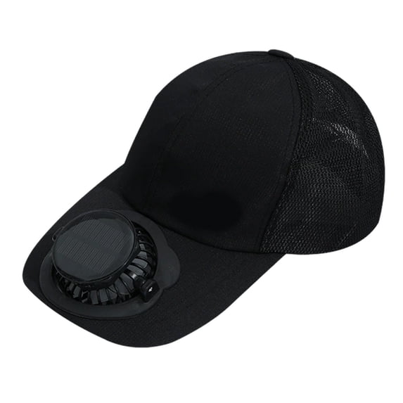 Deeceymbur Baseball Cap with Solar Powered Fan USB Rechargeable Sun Protection Outdoor Hat Breathable Lightweight Casual Work Activities