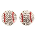 thumbnail image 1 of Deeceymbur Basketball Theme Alloy Rhinestone Dangle Earrings for Women Sport Fashion Casual Statement Jewelry Athletic Gift Idea Friendship Day Present, 1 of 6