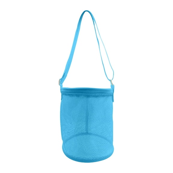 Deeceymbur Beach Mesh Bag Storage Bag with Adjustable Shoulder Strap for Collecting Shell Foldable Large Childrens Toy Beach Backpack for Storage of Toys Clothes and Towels