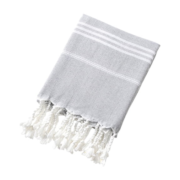 Deeceymbur Beach Towel Large Size Polyester Cotton Striped with Tassel Absorbent for Adult Swimming Travel Home Bath