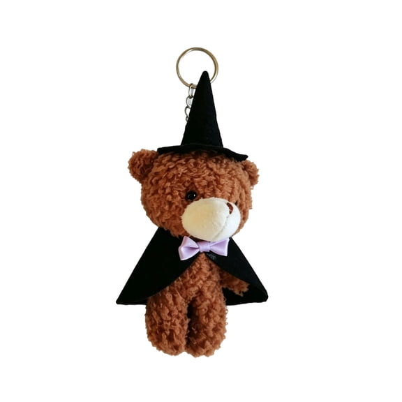 Deeceymbur Bear Doll Keychain With Pumpkin Wizard Hat Charm for Bag Halloween Party Favor