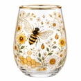 thumbnail image 1 of Deeceymbur Bee Pattern Gold Rim Tumbler Elegant Drinking Glass for Cocktail Tea Daily Use, 1 of 6