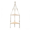 thumbnail image 1 of Deeceymbur Bohemian Hanging Shelf Rope Wood Floating Corner plantss Stand Storage Rack for Home Decoration Bathroom Living Room, 1 of 6