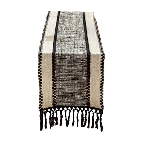 Deeceymbur Bohemian Style Table Runner with Tassels Dining Room Living Room Sideboard Decor Party Event Home Decoration Table Cover
