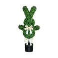thumbnail image 1 of Deeceymbur Boxwood Rabbit Topiary Rabbit Topiary Trees Artificial Decorations Ball Planter Pots with Bow Tie Topiary Trees Artificial Outdoor with Basin, 1 of 5