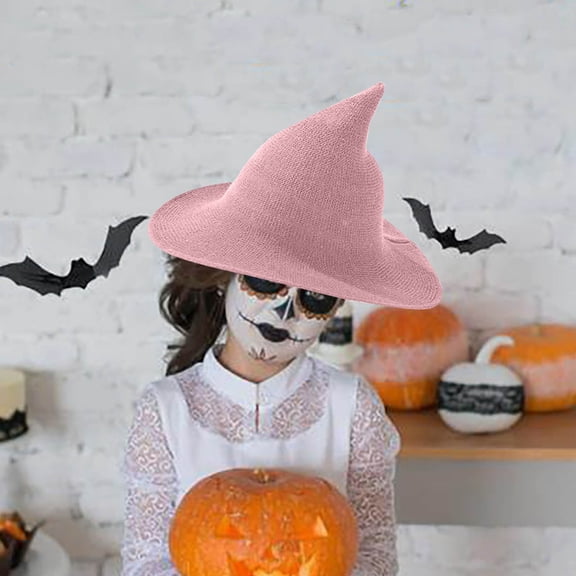 Deeceymbur Breathable Foldable Wizard Hat with Curved Tip Summer Halloween Party Cosplay Magical Hat 22.1-22.8in