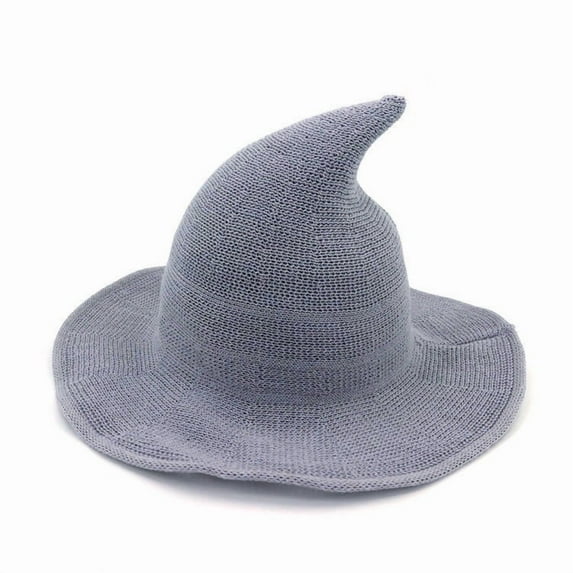 Deeceymbur Breathable Foldable Wizard Hat with Curved Tip Summer Halloween Party Cosplay Magical Hat 22.1-22.8in