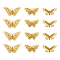 thumbnail image 1 of Deeceymbur Butterfly Wall Stickers 12 Pieces Gold Metallic Decals for Birthday Party Decor Removable Adhesive Home Decoration, 1 of 8
