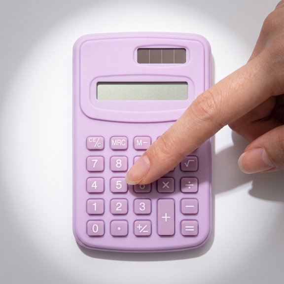 Deeceymbur Calculator Portable Pocket Size Lcd Display Basic Handheld for Home Office Business Daily Calculation Sensitive Buttons Battery Powered Compact