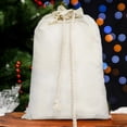 thumbnail image 1 of Deeceymbur Canvas Double Drawstring Christmas Bag Gift Wrapping Sack Reusable Holiday Tote with Large Capacity for Presents and Decor, 1 of 6