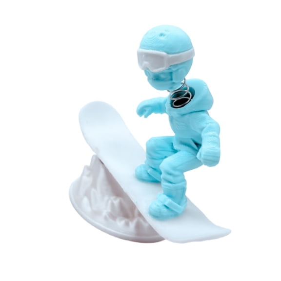 Deeceymbur Car Dashboard Ornament Skiing Figure Motion Activated Bobblehead for Interior Fun Desk Decor Office Stress Relief Accessory Physics Driven Wobble