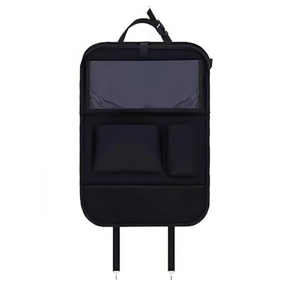 Deeceymbur Car Seat Back Storage Bag, Multifunctional Dining Table Storage, Kick-proof Pad Storage Bag, for Multifunctional Storage on Car Seat Backs Black