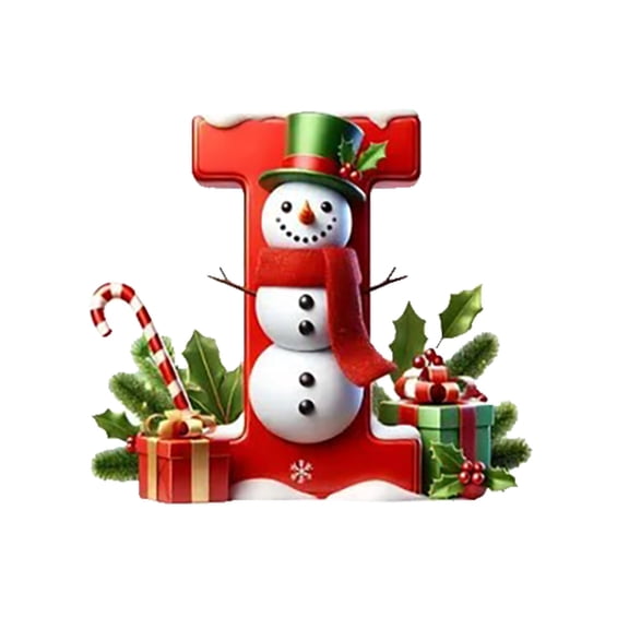 Deeceymbur Christmas Alphabet Acrylic Hanging Ornaments 26 Letters Festive Designs for Tree Decor and Home Holiday
