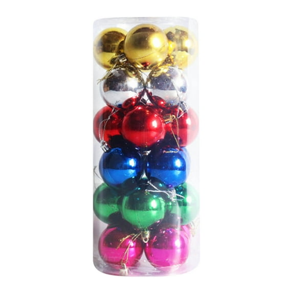 Deeceymbur Christmas Ball Ornaments 1.18 Inch Christmas Tree Decoration Holiday Multiple Styles Ornaments for Christmas Trees Party Ball Decoration Multicolor-A