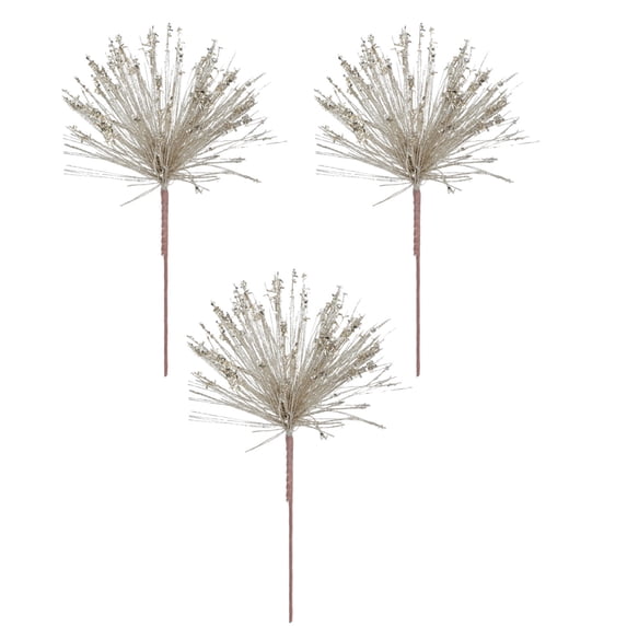 Deeceymbur Christmas Decor Gold Powder Firecracker Tassel Branch Bouquet Accessories Tree Decoration for Home Holiday