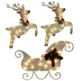 thumbnail image 1 of Deeceymbur Christmas Decoration Luminous Sleigh Courtyard Garden Ornaments 3Pcs Set Battery Powered Easy Install Outdoor Decor, 1 of 4
