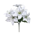 thumbnail image 1 of Deeceymbur Christmas Fake Flowers White Gold Sequins Bouquet Artificial Silk Floral Holiday Decoration, 1 of 7