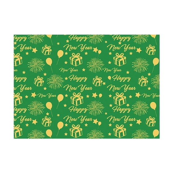 Deeceymbur Christmas Gift Wrapping Paper Set of 3 Sheets with Festive Patterns for Holiday Presents and Crafts