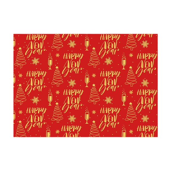 Deeceymbur Christmas Gift Wrapping Paper Set of 3 Sheets with Festive Patterns for Holiday Presents and Crafts