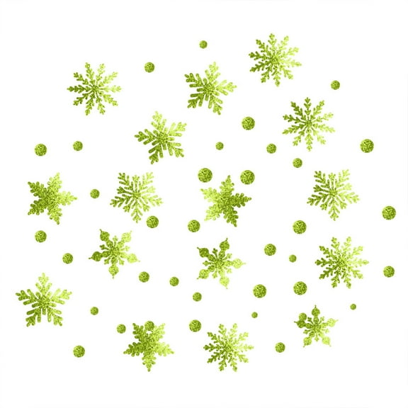 Deeceymbur Christmas Glow in The Dark Snowflake Stickers for Window Wall Decor Holiday Festive Decorative Peel Stick Art