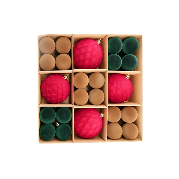 Deeceymbur Christmas Light Decorative Boxes Three Sizes with Warm LED Lights for Indoor Holiday Decor Gift Box Set