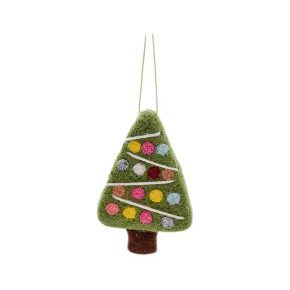 Deeceymbur Christmas Ornaments Handmade Wool Felts Festive Tree Decorations with Snowflake Holiday Patterns for Hanging Crafts