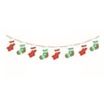 thumbnail image 1 of Deeceymbur Christmas Paper Bunting Window Hotel Holiday Decoration Flags Santa Claus Hanging Banner for Christmas Decoration Red-A, 1 of 6