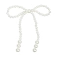 thumbnail image 1 of Deeceymbur Christmas Pearl Bow Decorative Wreath for Cabinet Tree Ornament Gift Box Decoration White Elegant Home Holiday Decor Party Supplies, 1 of 6