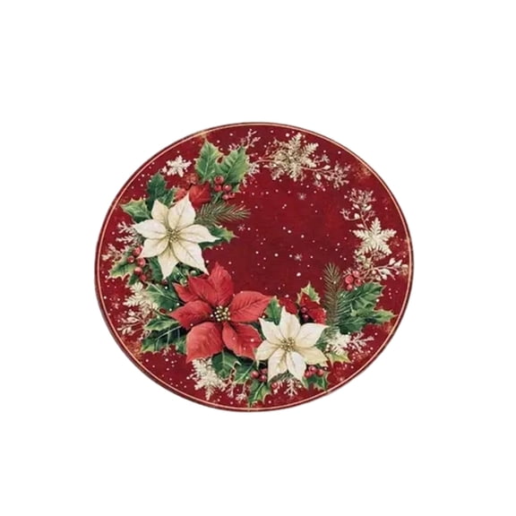 Deeceymbur Christmas PlaceMatss Non Slip Water Absorbent Tables Matss for Dining Holiday Party Decor