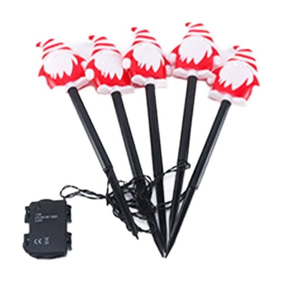 Deeceymbur Christmas Santa Snowman C y Ground Plug Lights Outdoor Patio Solar Colorful Lights String Decoration