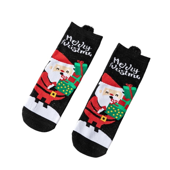 Deeceymbur Christmas Socks with Cute Cartoon Patterns Mid Calf Length Warm Knit Socks for Fall Winter Holiday Wear