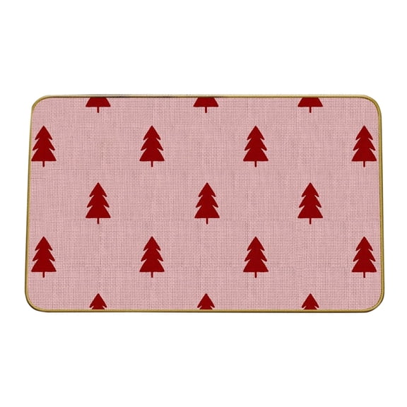 Deeceymbur Christmas Tree Pattern Door Mat Festive Entrance Rug Holiday Decor Home Welcome Mat for Indoor and Outdoor