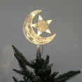thumbnail image 1 of Deeceymbur Christmas Tree Toppers Glowing Moon Star Modeling Decoration Items Plastic Holiday Decor for Tree Top Festive Light Effect, 1 of 7