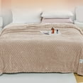 thumbnail image 1 of Deeceymbur Conditioning Cool Blanket Flannel Gift Small Blanket for Napping and Gifting Khaki, 1 of 8
