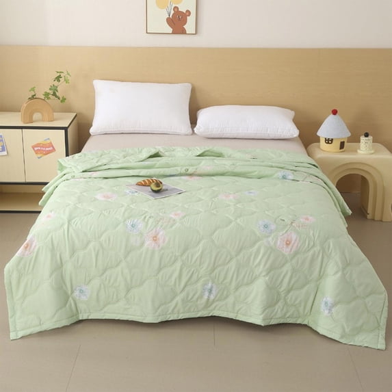 Deeceymbur Cooling Cotton Summer Quilt Washable Thin Quilt Core Bedroom Dormitory Breathable Soft Lightweight