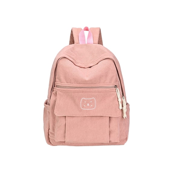 Deeceymbur Corduroy Casual Commuting Backpack 14x12x6 Inches Large Capacity Multiple Pockets for Daily Use Travel Work
