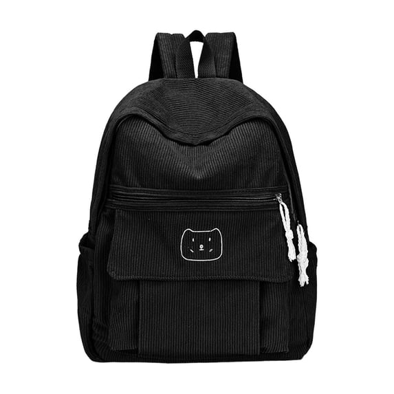 Deeceymbur Corduroy Casual Commuting Backpack 14x12x6 Inches Large Capacity Multiple Pockets for Daily Use Travel Work