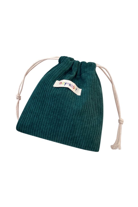 Corduroy Elastic Hair Tie Organizer Fragment Mouth Red Envelope Portable Cosmetic Storage Bag