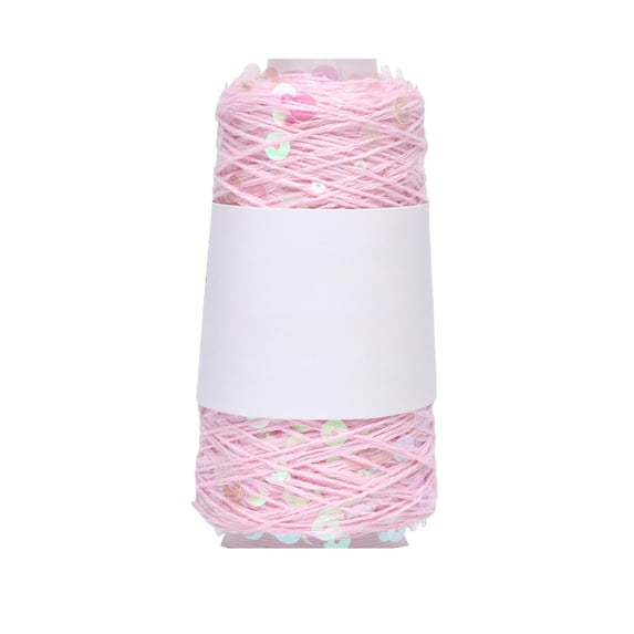 Deeceymbur Cotton Thread with Sequins Hand Knitting Yarn Multiple Size Sequins for Clothing Craft Accessories