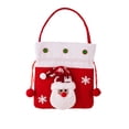 thumbnail image 1 of Deeceymbur Creative Cartoon Santa Snowman Tote Bags Christmas Decoration Supplies Apples Bags Gift Bags Multicolor-C, 1 of 6