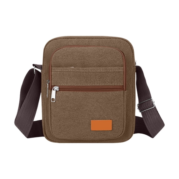 Deeceymbur Crossbody Bag Messenger Bag Sling Pack for Men Made of Watertight Canvas Material Multiple Zippered Pockets and Adjustable Strap for Travel and Work