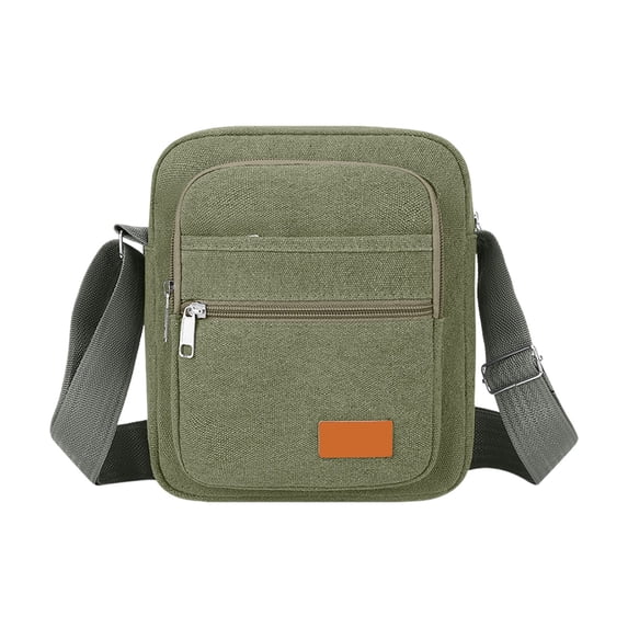 Deeceymbur Crossbody Bag Messenger Bag Sling Pack for Men Made of Watertight Canvas Material Multiple Zippered Pockets and Adjustable Strap for Travel and Work
