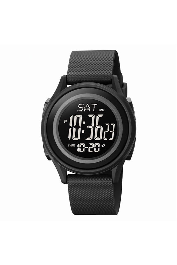 Digital Watch Led Backlight Stopwatch Alarm Functions Countdown Timer Date Display Hourly Chime Versatile Timepiece for Daily Use Sports Activities