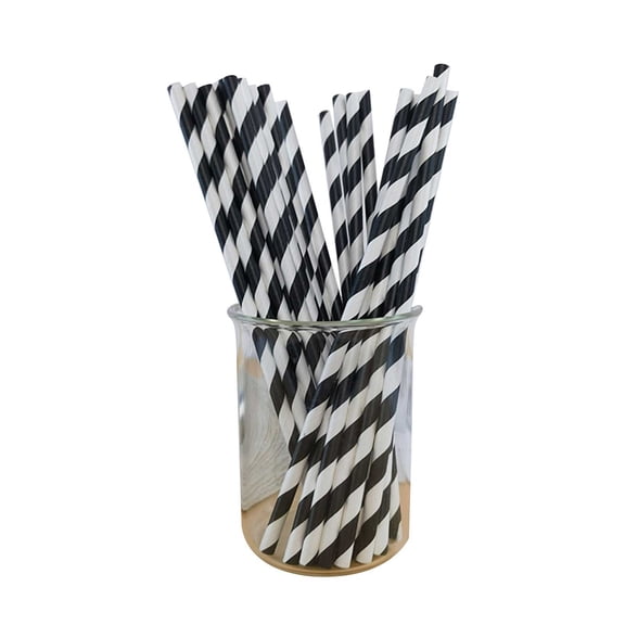 Deeceymbur Disposable Plastic Drinking Straws Flexible Plastic Straws 100pc Paper Disposable Straws