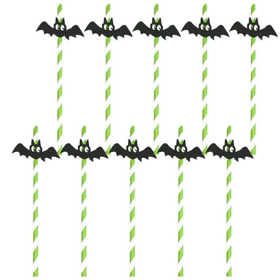 Deeceymbur Disposable Plastic Drinking Straws Flexible Plastic Straws Halloween Straw Shooting Props Funny Personality Straw Party Layout 10pcs A Bag