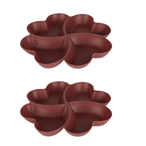 Deeceymbur Divided Candy Box Household Nut Tray Dried Fruit Tray Living Room Snack Plastic Fruit Tray Snack Tray