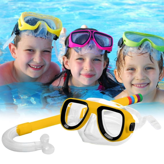 Deeceymbur Diving Goggles with Breathing Tube HD Waterproof Large Frame Anti Reflux for Snorkeling Pool Natural Waters